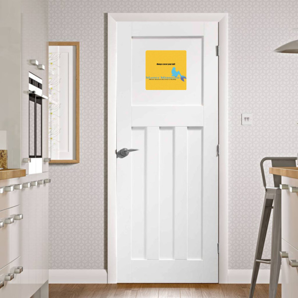 Custom Design - Square Wall Decal on Door
