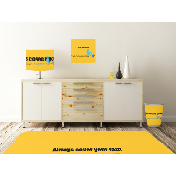 Custom Design - Square Wall Decal Wooden Desk