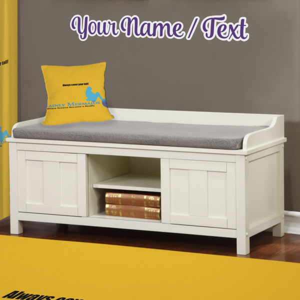 Custom Design - Wall Name Decal Above Storage bench