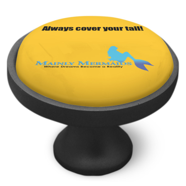 Custom Design - Cabinet Knob - Black - Side