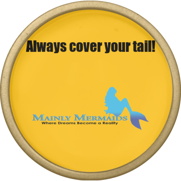 Custom Design - Cabinet Knob - Gold - Front