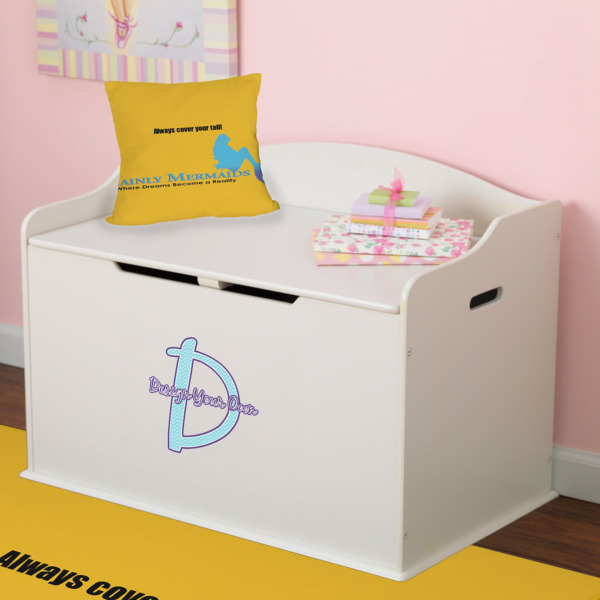 Custom Design - Wall Name & Initial Small on Toy Chest