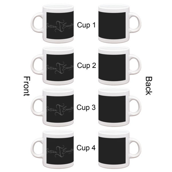 Custom Design - Single Shot Espresso Cup - Set of 4 - Front & Back