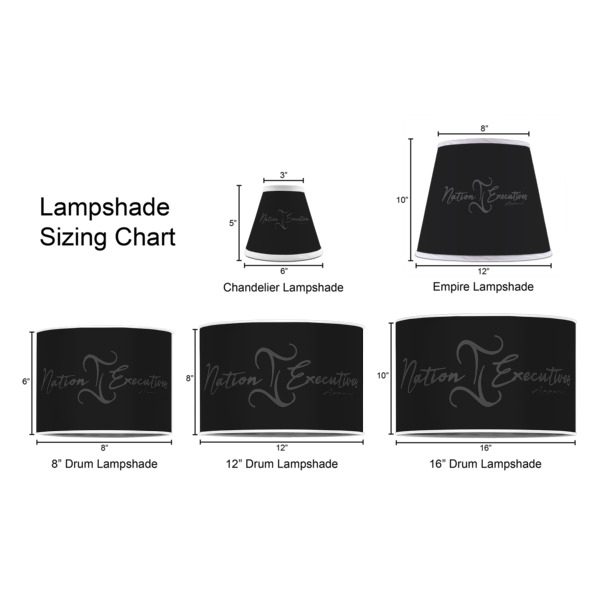 Custom Design - Lampshade Sizing Chart
