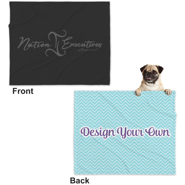 Custom Design - Microfleece Dog Blanket - Large- Front & Back