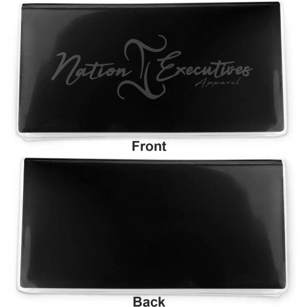 Custom Design - Vinyl Check Book Cover - Front and Back