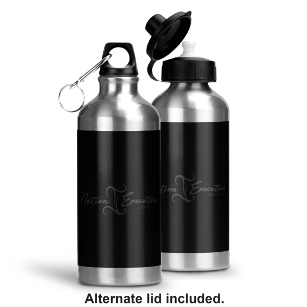 Custom Design - Aluminum Water Bottle - Alternate lid options