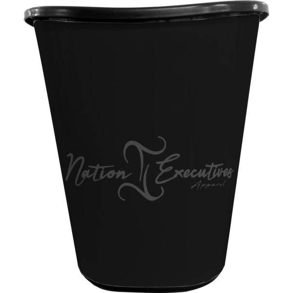 Custom Design - Waste Basket - Black - Front