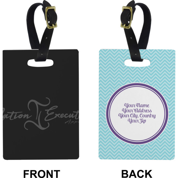 Custom Design - Rectangle Luggage Tag (Front + Back)