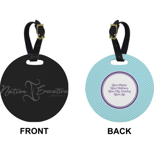 Custom Design - Circle Luggage Tag (Front + Back)