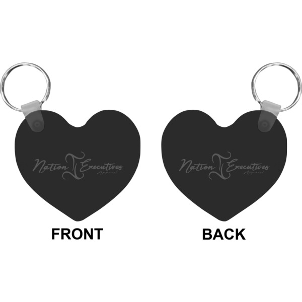 Custom Design - Heart Keychain (Front + Back)