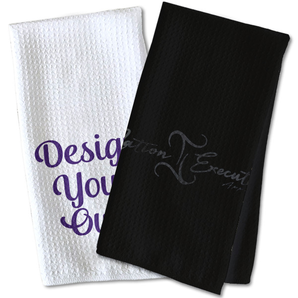 Custom Design - Waffle Weave Towels - Two Print Styles