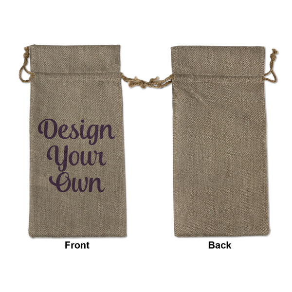 Custom Design - Large Burlap Gift Bags - Front Approval