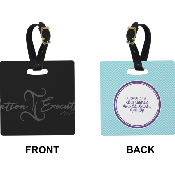 Custom Design - Square Luggage Tag (Front + Back)