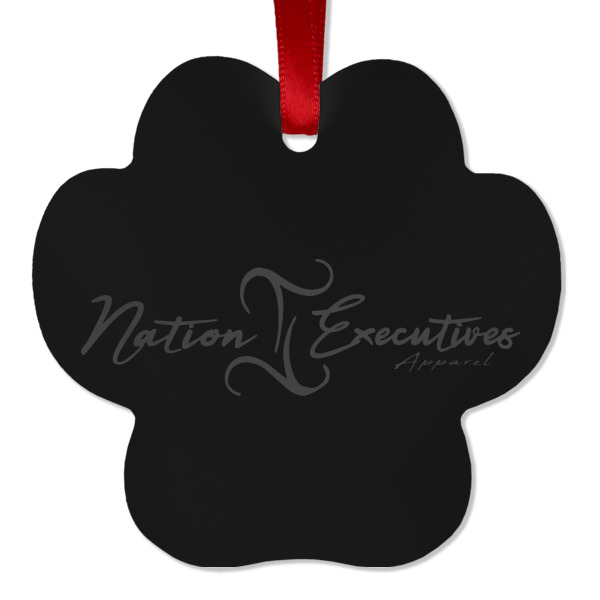 Custom Design - Metal Paw Ornament - Front