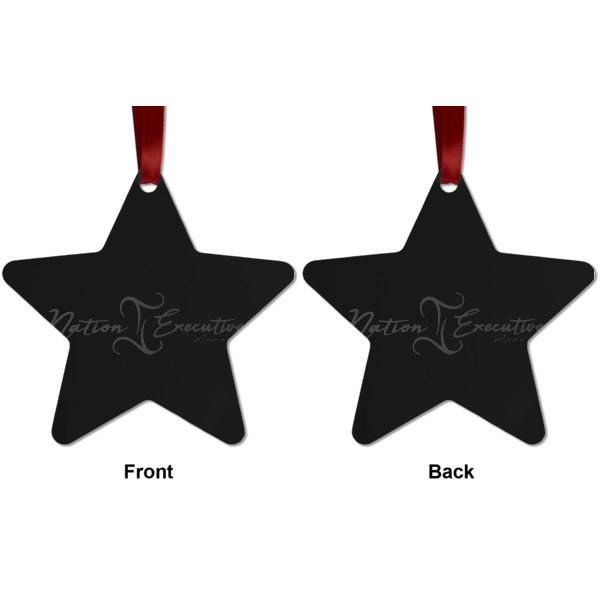 Custom Design - Metal Star Ornament - Front and Back