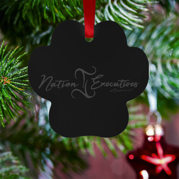 Custom Design - Metal Paw Ornament - Lifestyle