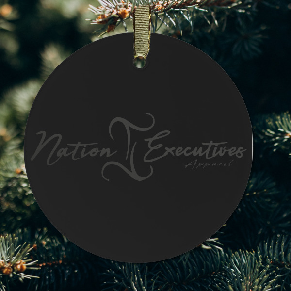 Custom Design - Frosted Glass Ornament - Round (Lifestyle)