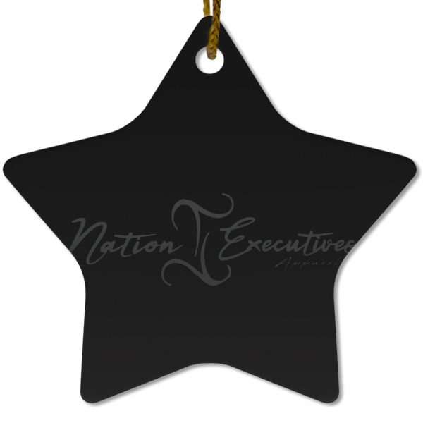 Custom Design - Ceramic Flat Ornament - Star (Front)