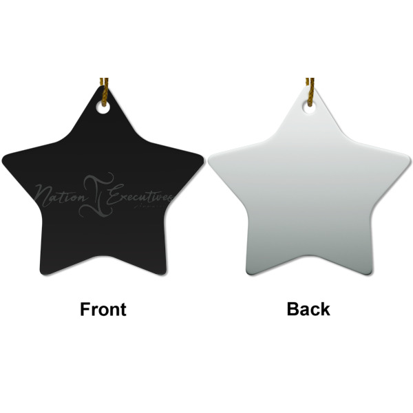 Custom Design - Ceramic Flat Ornament - Star Front & Back (APPROVAL)