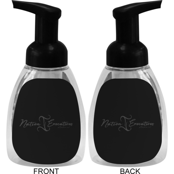 Custom Design - Foam Soap Bottle - Black - Front & Back