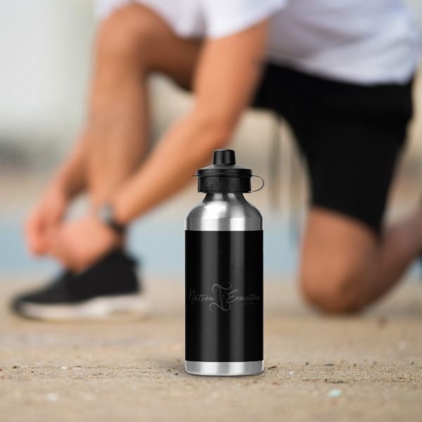 Custom Design - Aluminum Water Bottle - Silver LIFESTYLE