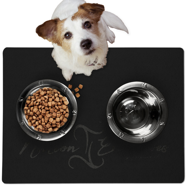 Custom Design - Dog Food Mat - Medium LIFESTYLE