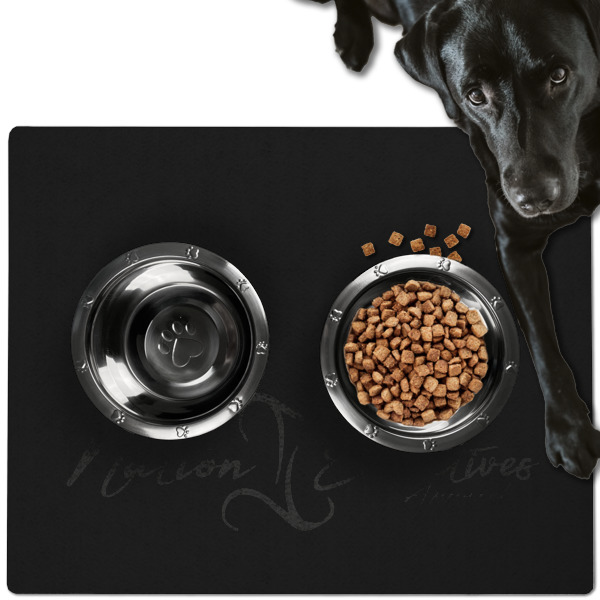 Custom Design - Dog Food Mat - Large LIFESTYLE