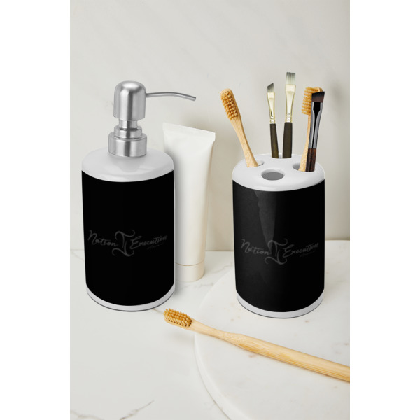 Custom Design - Ceramic Bathroom Accessories - LIFESTYLE (toothbrush holder & soap dispenser)