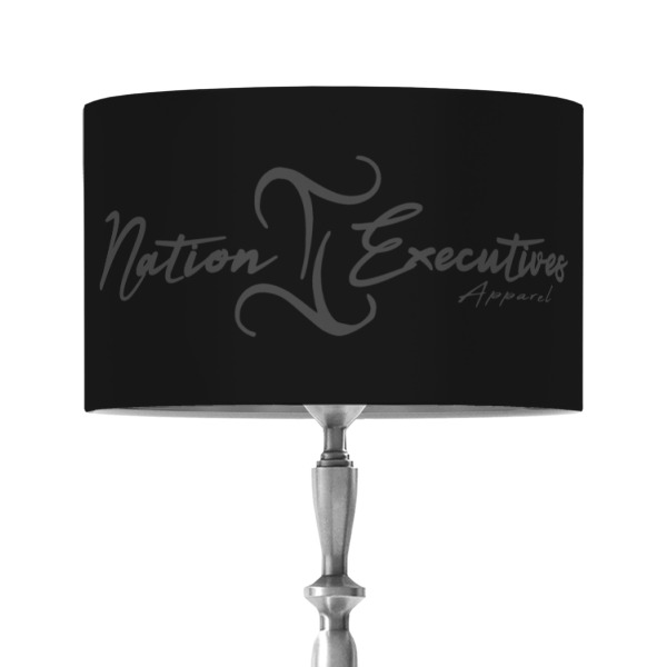 Custom Design - 12" Drum Lampshade - ON STAND (Fabric)