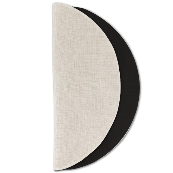 Custom Design - Round Linen Placemats - HALF FOLDED (single sided)