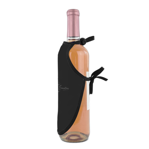 Custom Design - Wine Bottle Apron - DETAIL WITH CLIP ON NECK