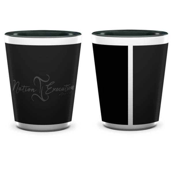 Custom Design - Ceramic Shot Glass - Two Tone - Front & Back