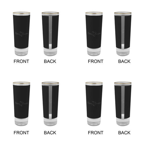 Custom Design - Glass Shot Glass - 2oz - Set of 4 - Front & Back