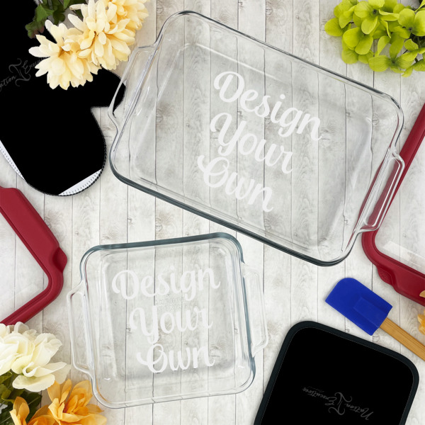 Custom Design - Glass Baking Dish Set - Lifestyle