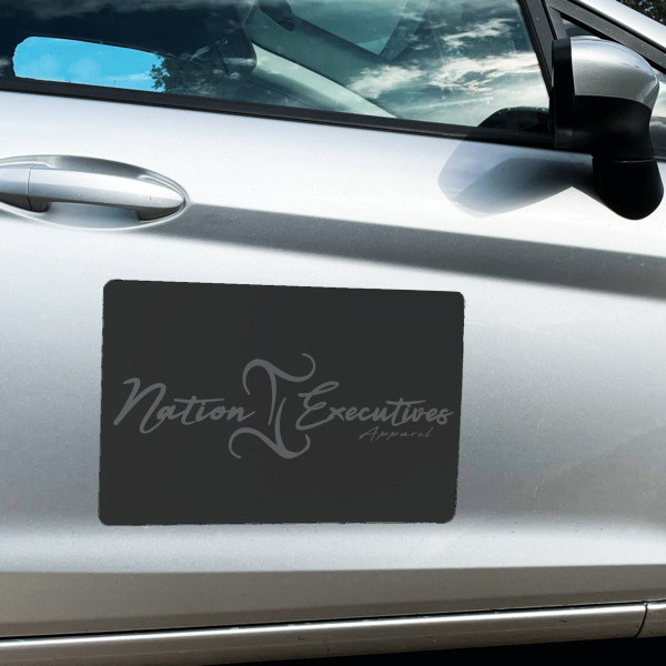 Custom Design - Large Rectangle Car Magnets- In Context