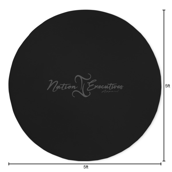 Custom Design - Round 5ft Indoor Rug - Dimensions