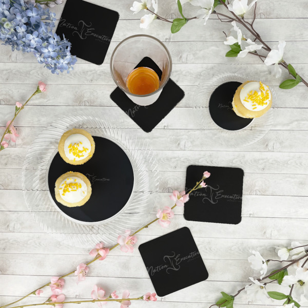 Custom Design - Paper Coasters - In Context