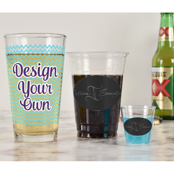 Custom Design - Pint Glass - Full Fill w Transparency - In Context