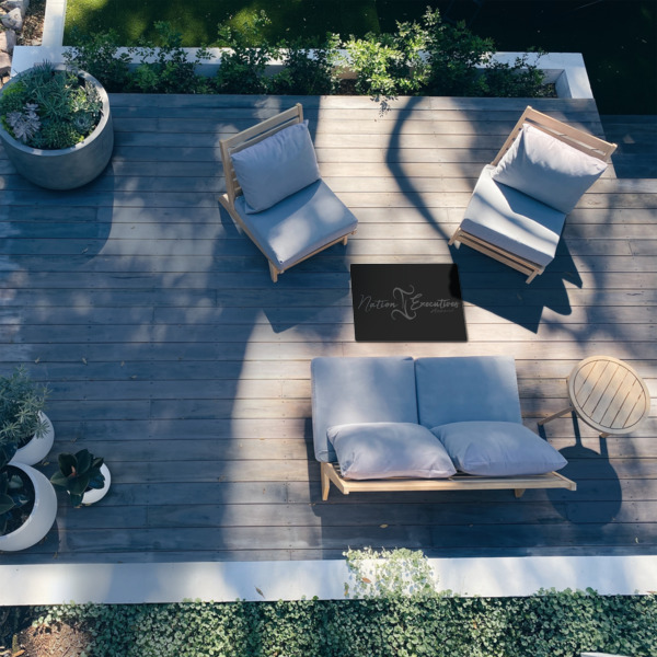 Custom Design - 2'x3' Patio Rug - In Context