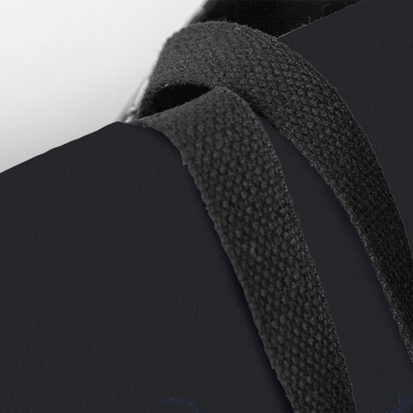 Custom Design - Closeup of Tote w/Black Handles