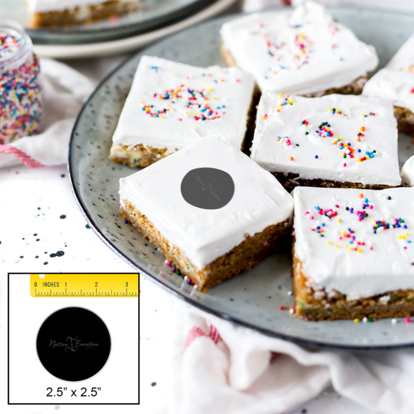 Custom Design - Printed Icing Circle - Medium - In Context