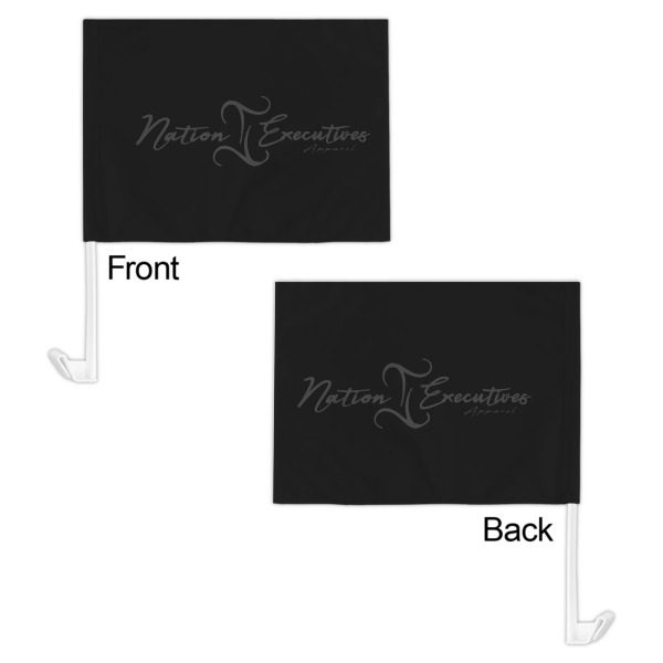 Custom Design - Car Flag - 11" x 8" - Front & Back View