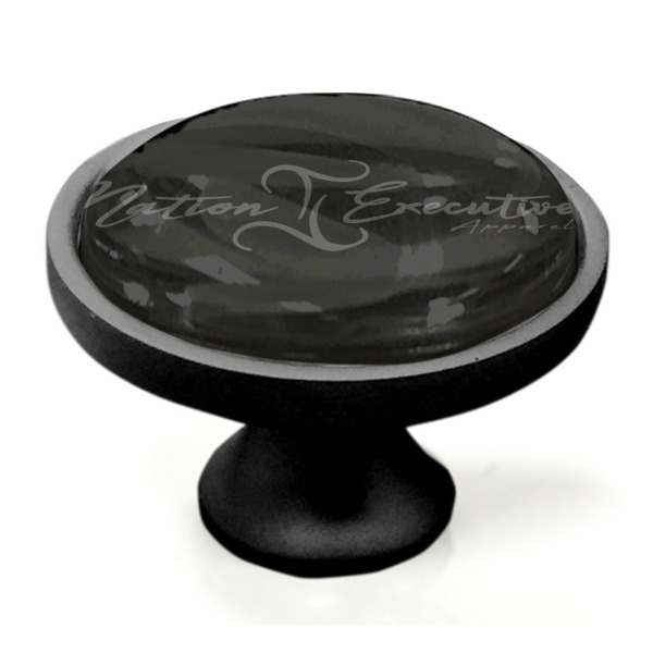 Custom Design - Black Custom Cabinet Knob (Side)
