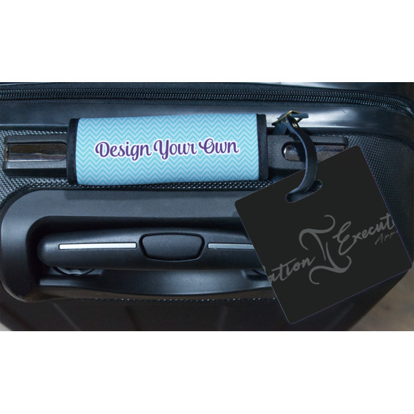Custom Design - Square Luggage Tag & Handle Wrap - In Context