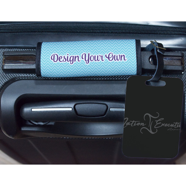 Custom Design - Metal Luggage Tag & Handle Wrap - In Context