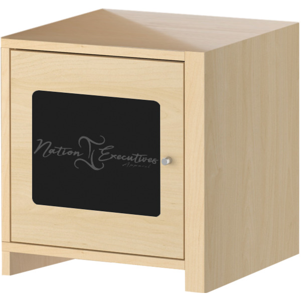 Custom Design - Square Wall Decal on Wooden Cabinet