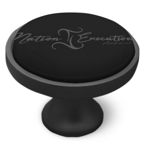 Custom Design - Cabinet Knob - Black - Side