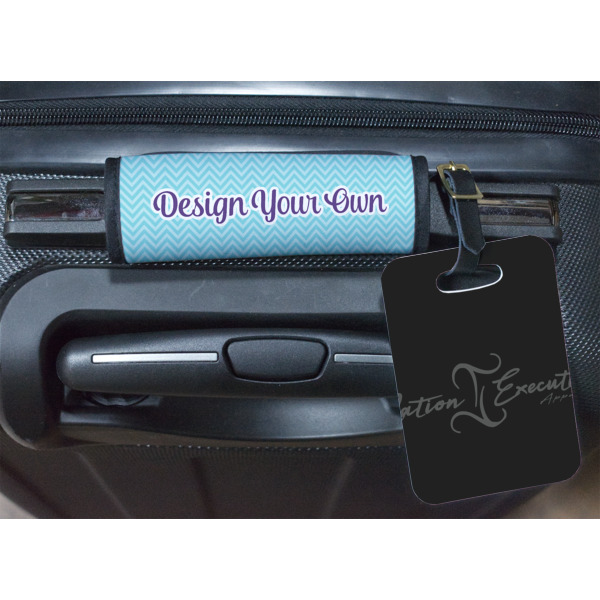 Custom Design - Luggage Wrap & Plastic Rectangular Tag - In Context