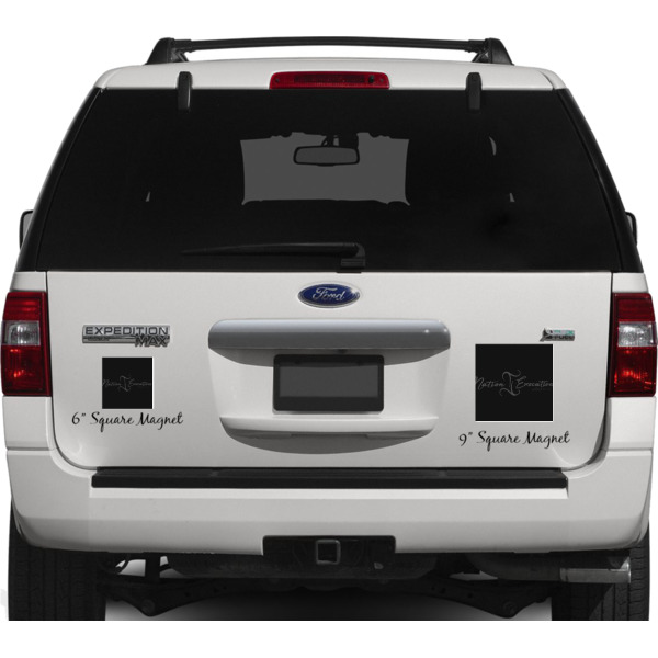 Custom Design - Personalized Square Car Magnets on Ford Explorer